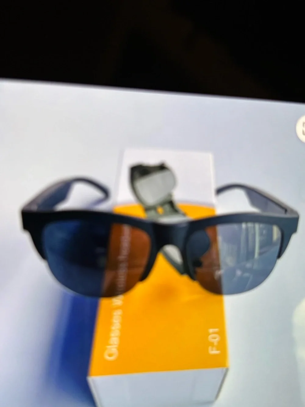 F01 Sunglasses On-Ear Stereo Wireless Headset LED Audio Smart Sunglasses . New